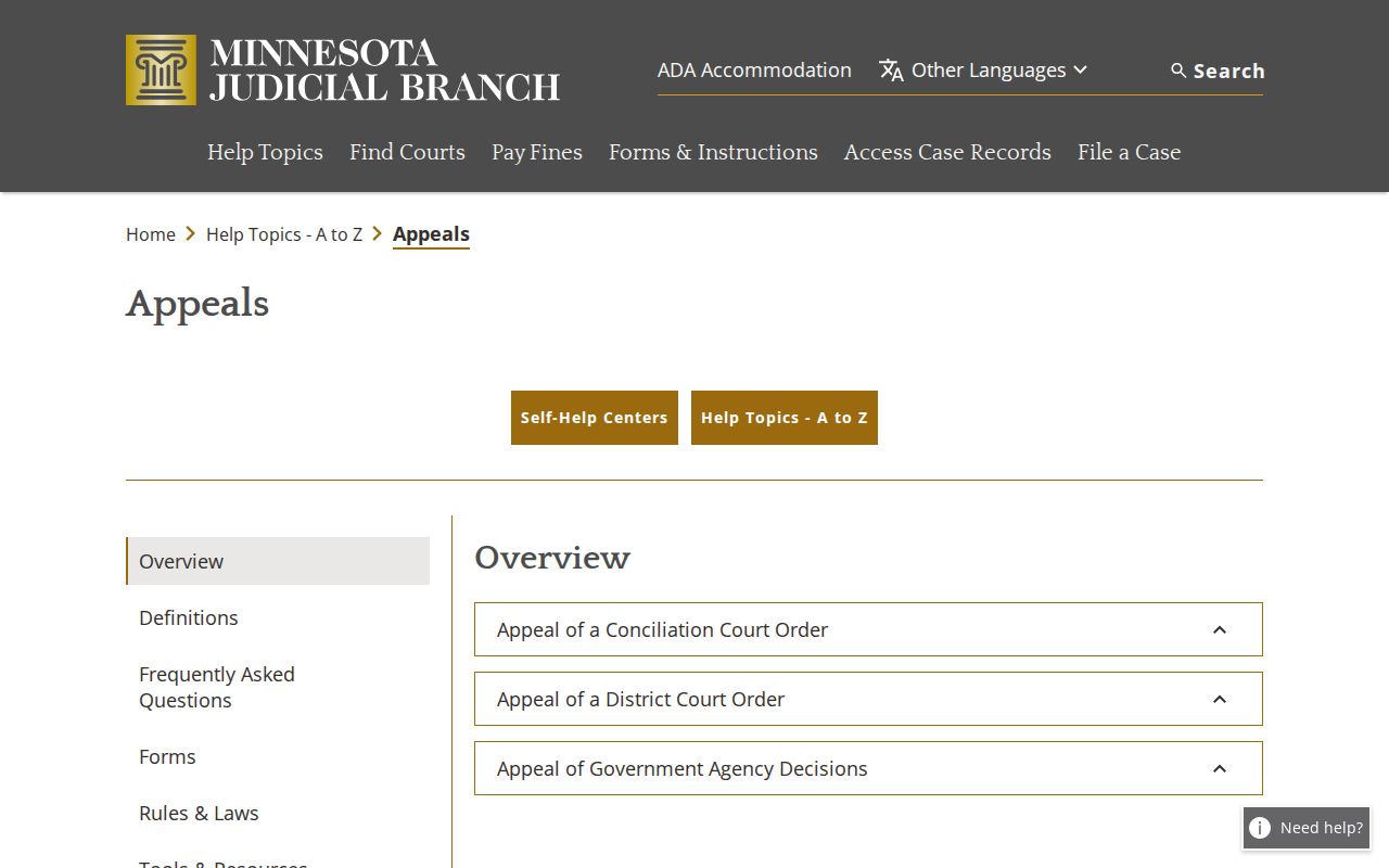 Dakota County civil dockets Minnesota appeal routes