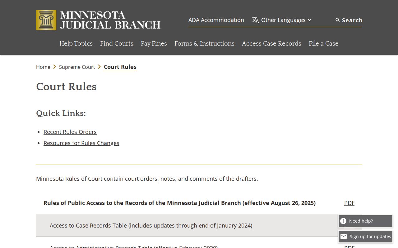 Dakota County criminal docket court-rules dashboard